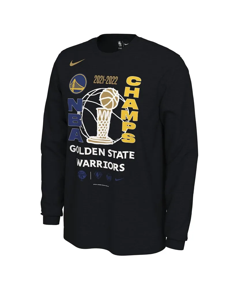 Men's Nike Black Golden State Warriors 2022 Nba Finals Champions Locker Room Long Sleeve T-shirt