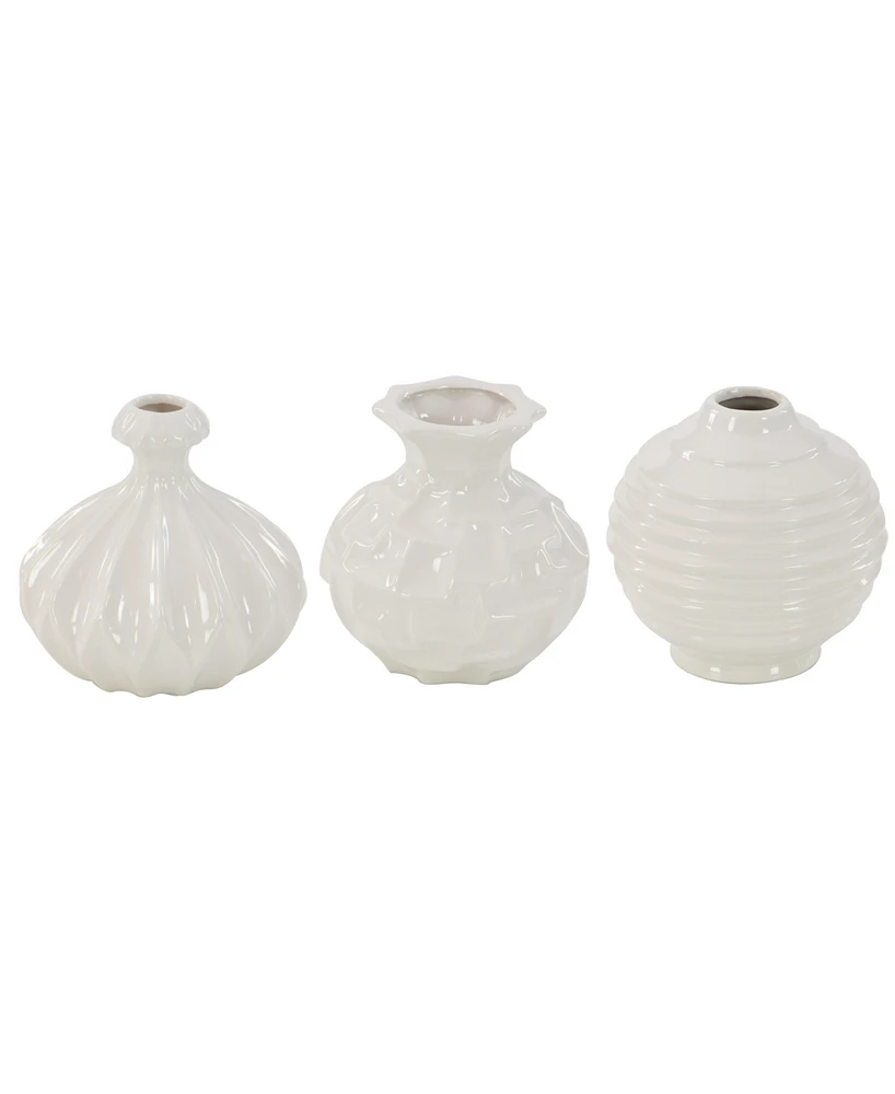 Ceramic Modern 3 Piece Vase Set