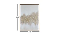 Metal Glam Abstract Framed Wall Art, 30" x 2" x 40"