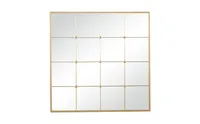 Metal Glam Wall Mirror, 36" x 1" x 36" - Gold