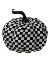 Plaid Fall Harvest Tabletop Pumpkin, 6.5"