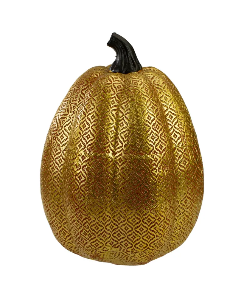 Diamond Patterned Halloween Pumpkin Tabletop Decoration