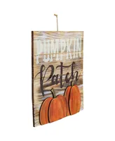 Pumpkin Patch Fall Harvest Wooden Wall Sign, 12"