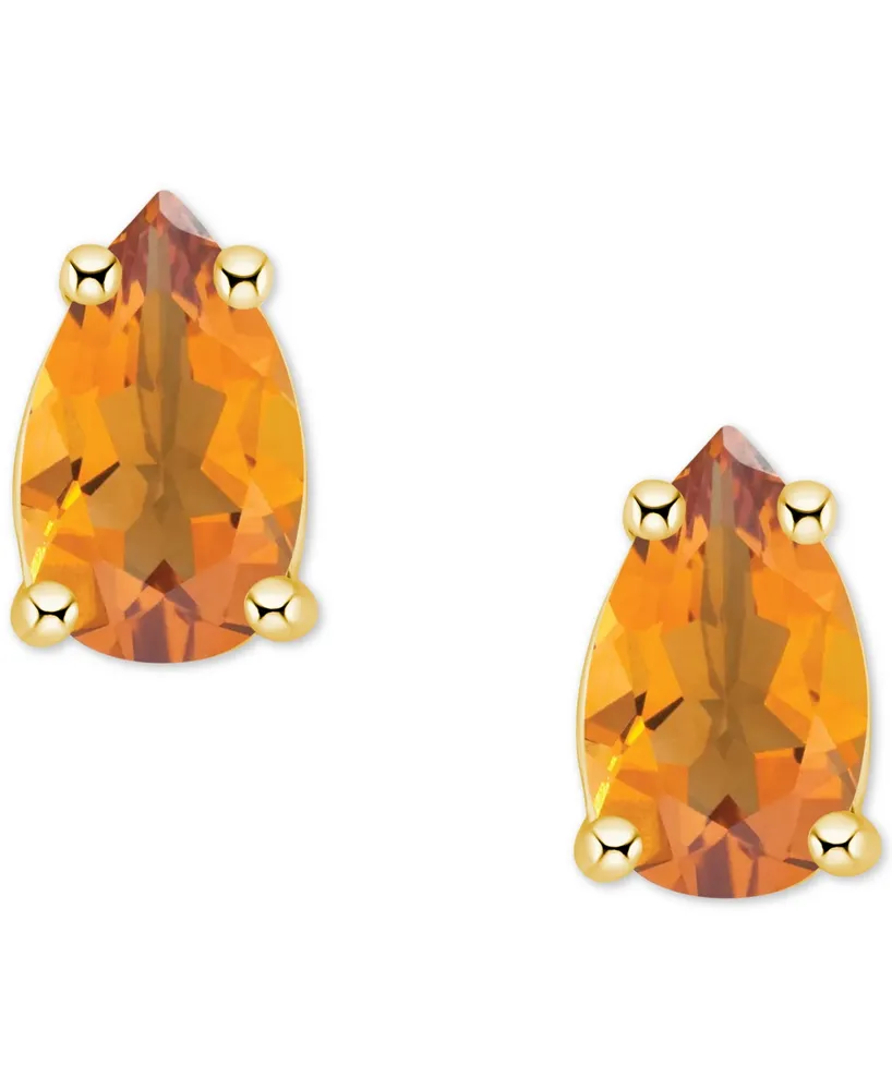 Citrine Pear Stud Earrings (3/8 ct. t.w.) 14k Gold