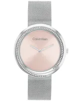 Calvin Klein Women's Stainless Steel Mesh Bracelet Watch 34mm