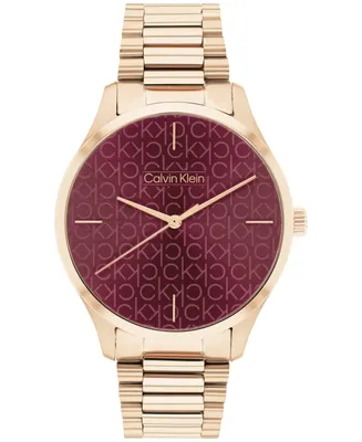 Calvin Klein Women's Carnation Gold-Tone Stainless Steel Bracelet Watch 35mm