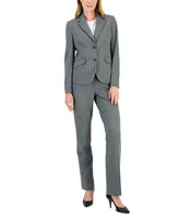 Anne Klein Women's Herringbone Two-Button Jacket & Flare-Leg Pants Pencil Skirt