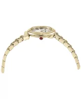 Salvatore Ferragamo Women's Swiss Gancini Gold Ion-Plated Bracelet Watch 28mm