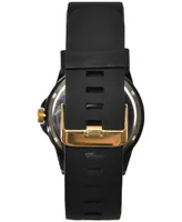 Spgbk Watches Unisex Cumberland Black Silicone Strap Watch 44mm