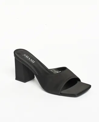 Smash Shoes Women's Jennifer Block Heels Mule Sandals - Extended sizes 10-14