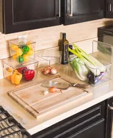 Sorbus 6-Piece Plastic Kitchen Pantry Organizer Bins with Lids Set