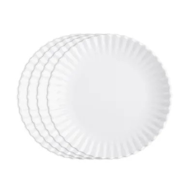 Q Squared Melamine Patio Luxe Lightweight 11" Dinner Plates, Set of 4