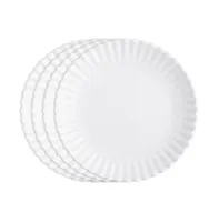 Q Squared Melamine Patio Luxe Lightweight 11" Dinner Plate Set/4