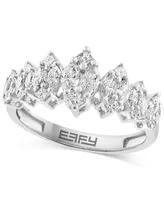 Effy Diamond Princess & Marquise Cluster Ring (7/8 ct. t.w.) in 14k White Gold