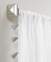 Elrene Home Fashions Bianca Semi-Sheer Window Curtain with Tassels