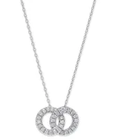 Diamond Interlocking Circle 18" Pendant Necklace (1/3 ct. t.w.) in 14k White ,Yellow or Rose Gold