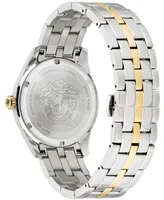 Versace Men's Swiss Greca Time Two Tone Stainless Steel Bracelet Watch 41mm