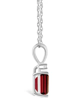 Garnet (1-1/ ct. t.w.) and Diamond Accent Pendant Necklace 14K Yellow Gold or White