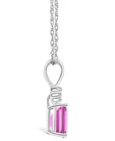 Pink Topaz (1-1/3 ct. t.w.) and Diamond Accent Pendant Necklace in 14K Yellow Gold or 14K White Gold