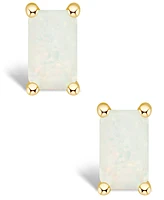 Opal (1/3 ct. t.w.) Stud Earrings 14K White Gold or