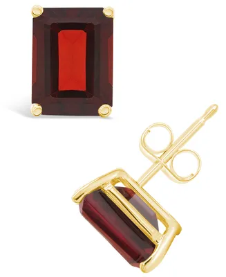 Garnet (3-7/8 ct. t.w.) Stud Earrings 14K Yellow Gold or White