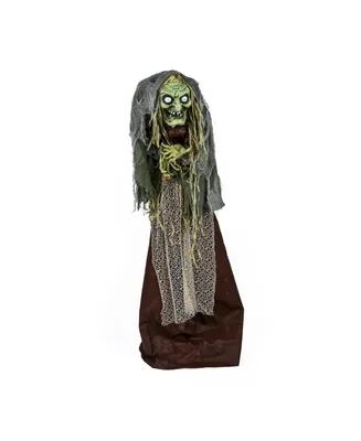 National Tree Company 59" Animated Halloween Sound Activated Witch