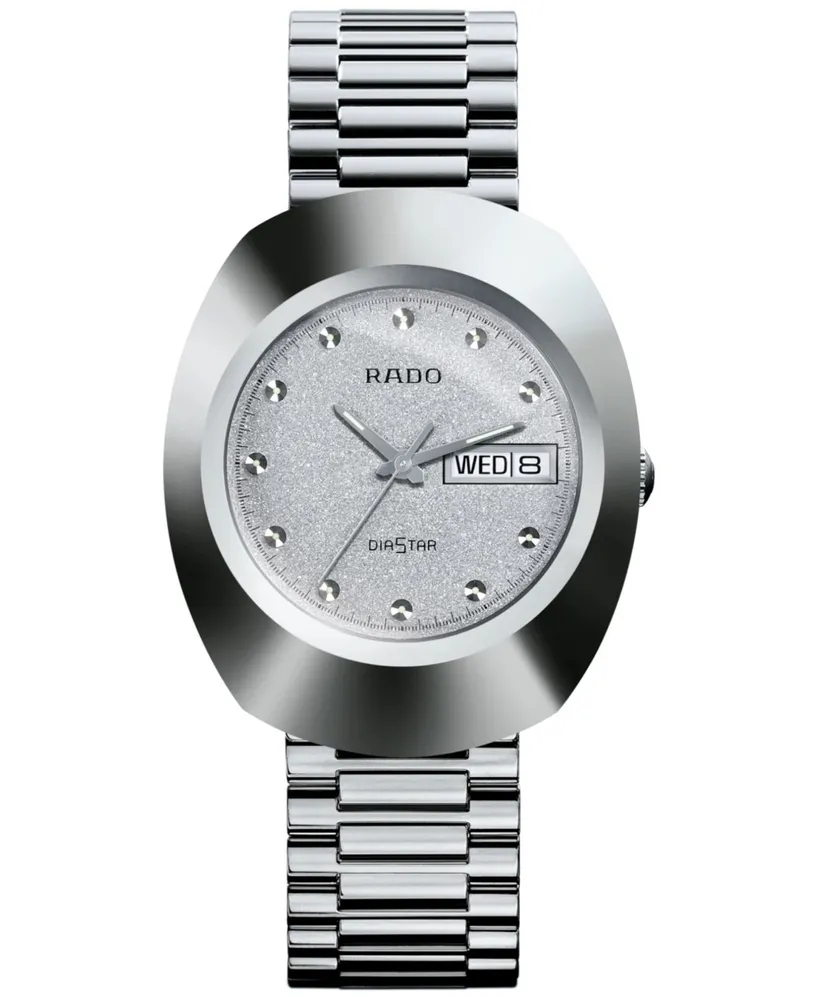 Rado Original Men's Silver-Tone Stainless Steel Bracelet Watch 35mm