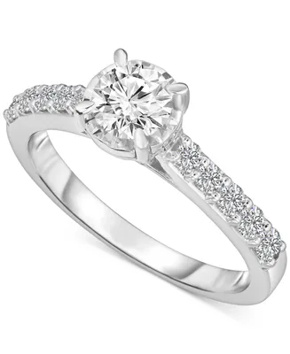 TruMiracle Diamond Solitaire Plus Engagement Ring (1 ct. t.w.) in 14k White Gold