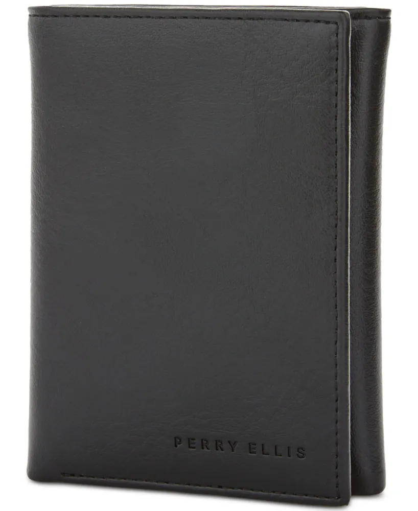 Perry Ellis Portfolio Men's Leather Trifold Wallet
