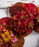 Nearly Natural 24" Fall Hydrangea Wreath