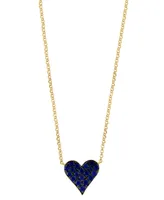 Effy Ruby Pave Heart 18" Pendant Necklace (3/8 ct. t.w.) in 14k Rose Gold (Also available in Sapphire)