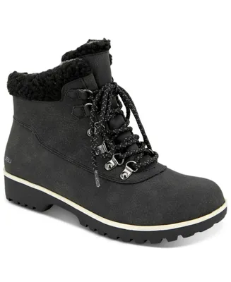 Jbu Women's Blue Creek Water-Resistant Lace-Up Booties