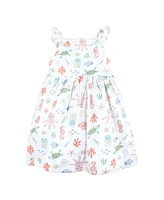 Hudson Baby Baby Girls Hudson Cotton Dresses, Pastel Sea, 18-24 Months