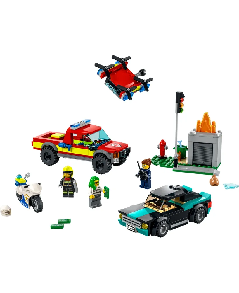 Lego City Fire Fire Rescue & Police Chase 60319 Building Set, 295 Pieces