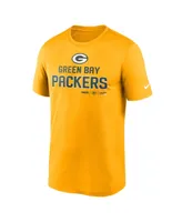 Men's Nike Gold Green Bay Packers Legend Community Performance T-shirt