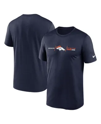 Men's Nike Navy Denver Broncos Horizontal Lockup Legend T-shirt