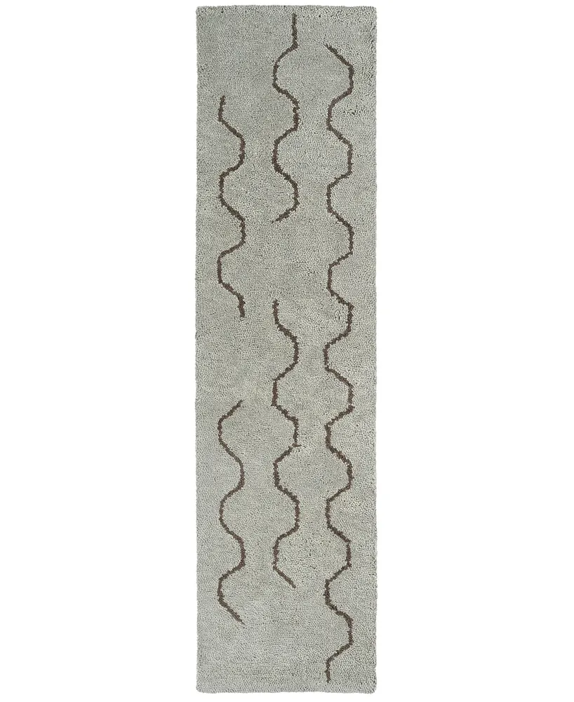 Kaleen Micha MCA95 2' x 8' Runner Area Rug - Silver