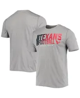 Men's New Era Heathered Gray Houston Texans Combine Authentic Game On T-shirt