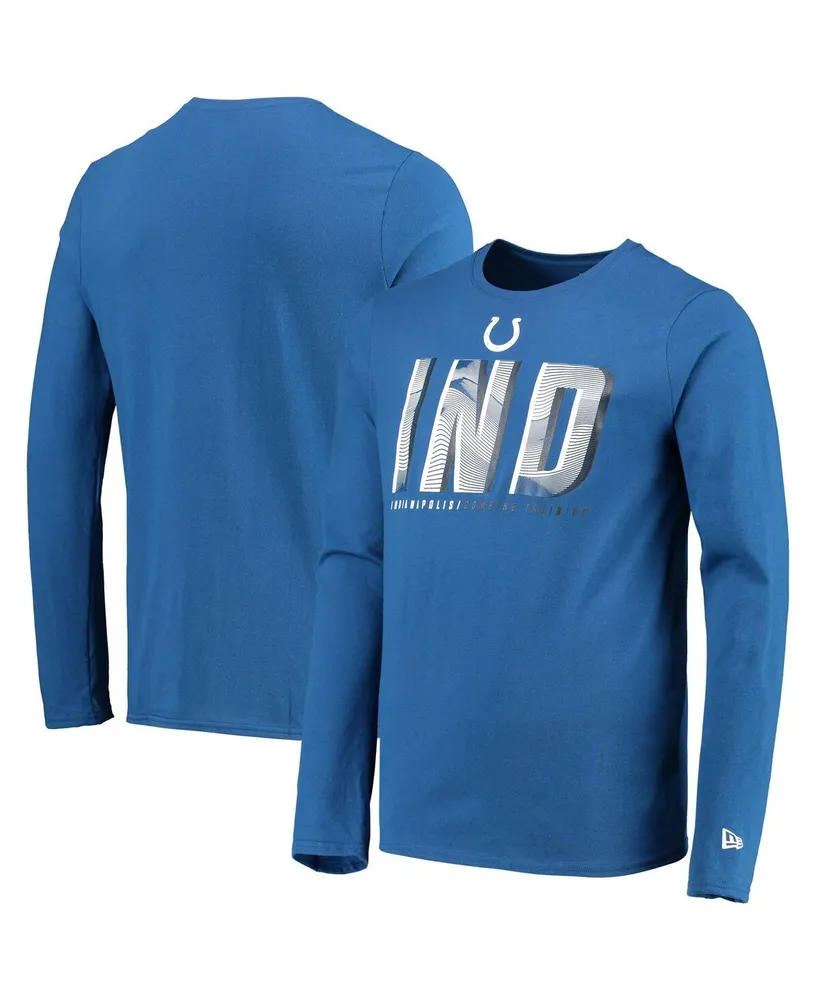 Men's New Era Royal Indianapolis Colts Combine Authentic Static Abbreviation Long Sleeve T-shirt