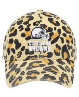 Women's '47 Tan Cleveland Browns Bagheera Clean Up Allover Adjustable Hat