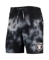 Men's New Era Black Las Vegas Raiders Tie-Dye Shorts