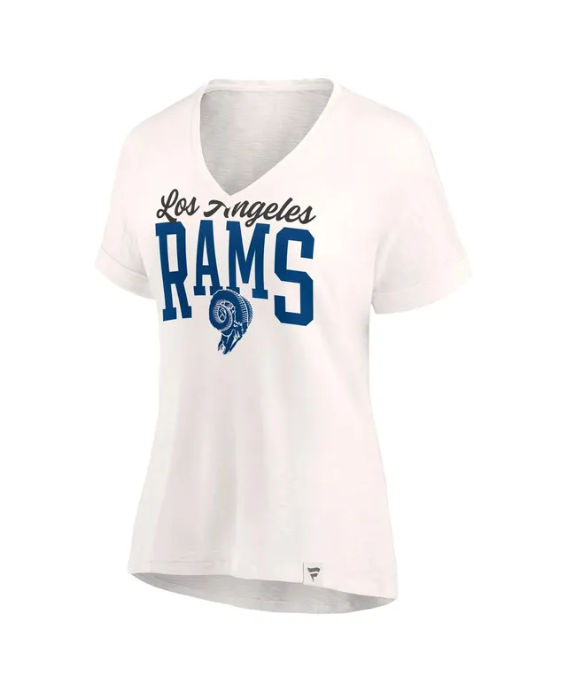 Women's Fanatics Branded Royal Los Angeles Dodgers Bunt Raglan V-Neck T-Shirt