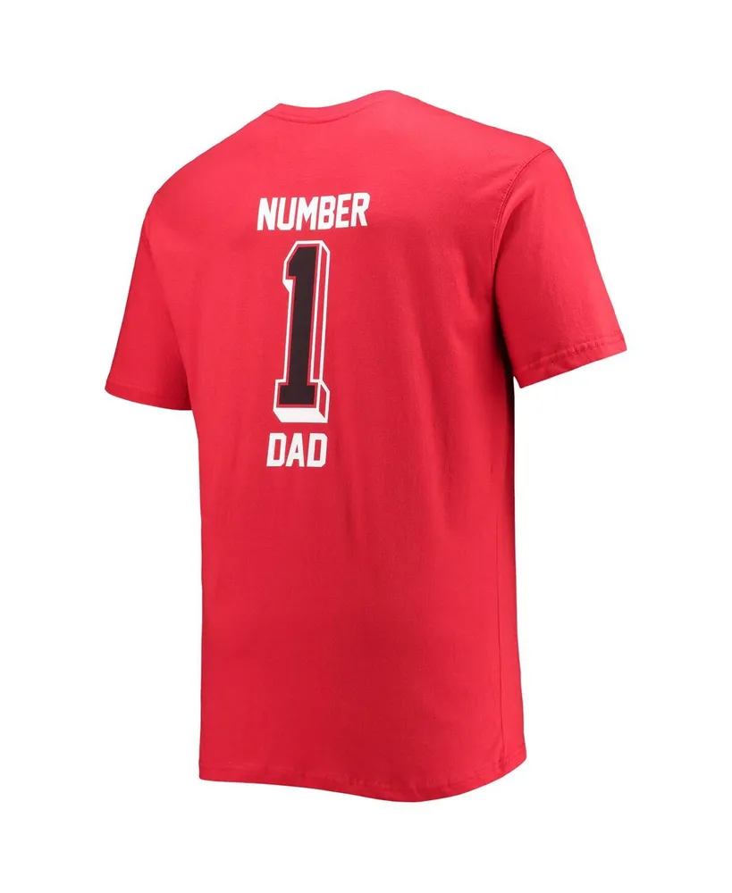 Men's Fanatics Red Tampa Bay Buccaneers Big and Tall #1 Dad 2-Hit T-shirt