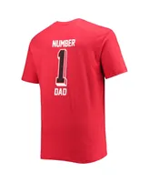 Men's Fanatics Red Tampa Bay Buccaneers Big and Tall #1 Dad 2-Hit T-shirt