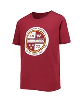 Big Boys Burgundy Washington Commanders Secondary Logo T-shirt