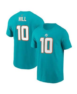 Men's Nike Tyreek Hill Aqua Miami Dolphins Player Name & Number T-shirt