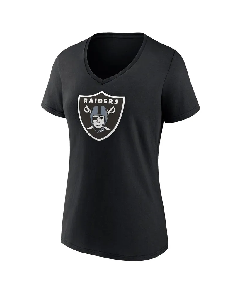 Women's Fanatics Davante Adams Black Las Vegas Raiders Player Icon Name and Number V-Neck T-shirt