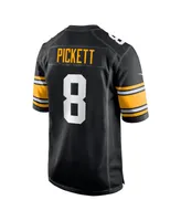 Men's Nike Kenny Pickett Black Pittsburgh Steelers 2022 Nfl Draft First Round Pick Game Player Jersey