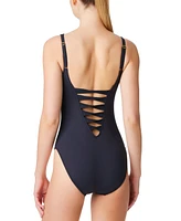 Bleu by Rod Beattie Women's Kore Lace-Up One-Piece Swimsuit