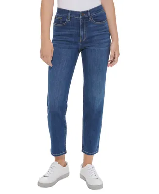 Calvin Klein Jeans Petite High-Rise Slim Straight-Leg Whisper-Soft